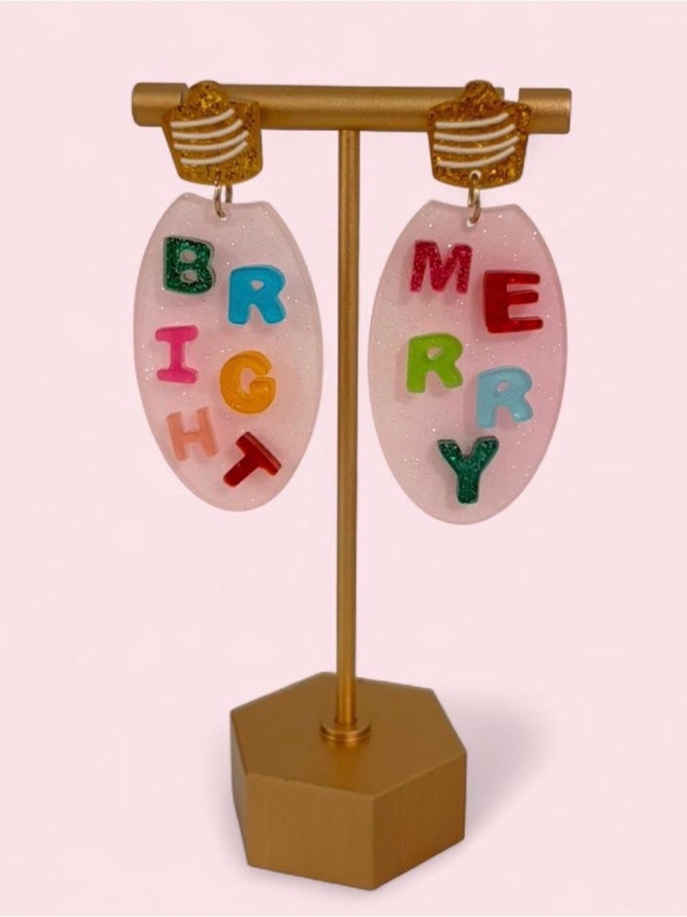 Bright and Merry Pink Earrings